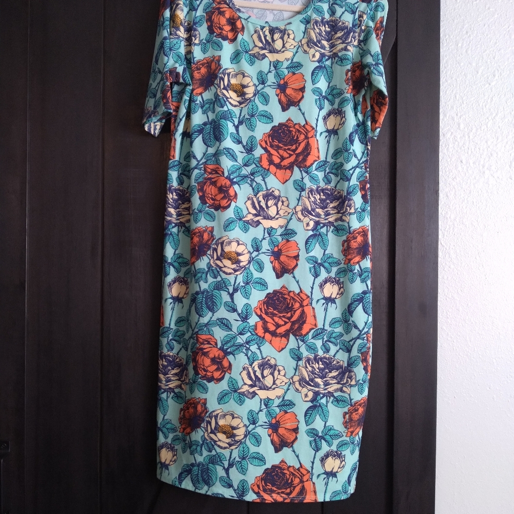 Lularoe Julia Dress Tiffany Green